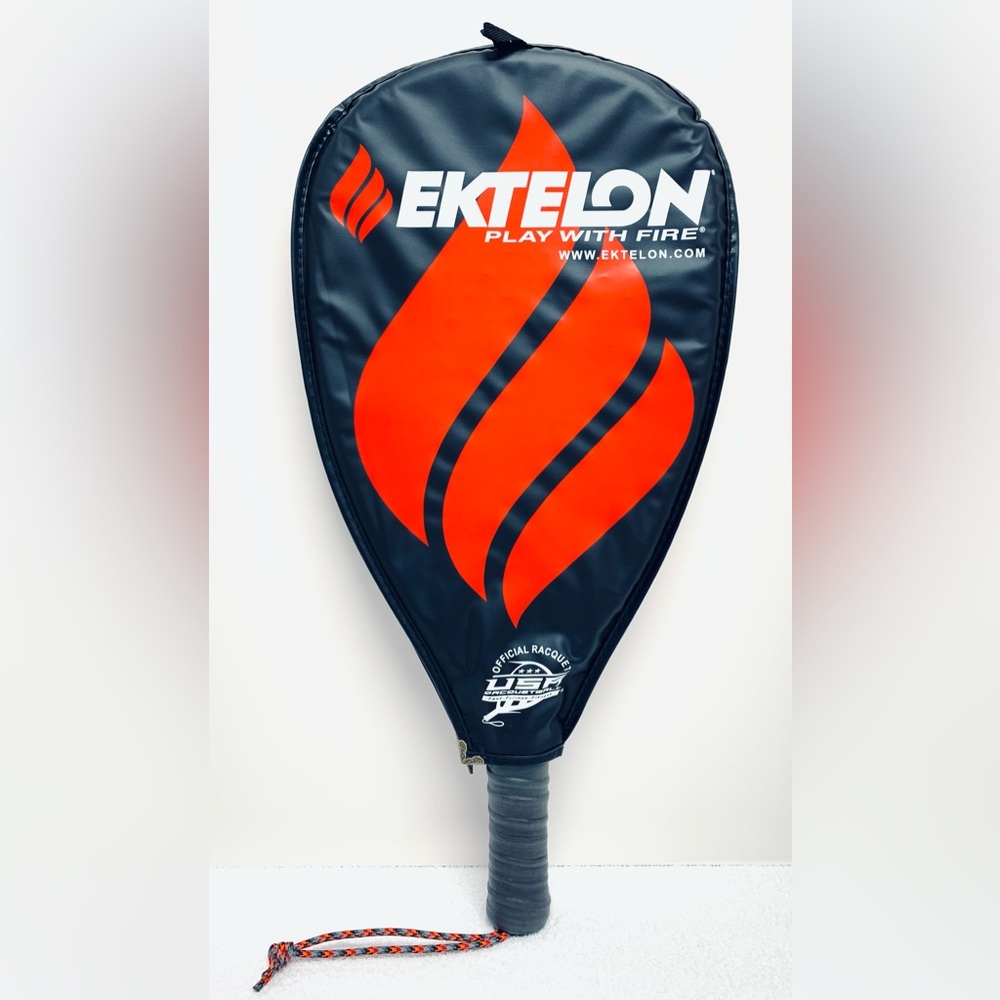 EKTELON AIR-O Graphite Ti Premium Racquetball Racket + Zip-Up Racquet Cover Case - Picture 3 of 10
